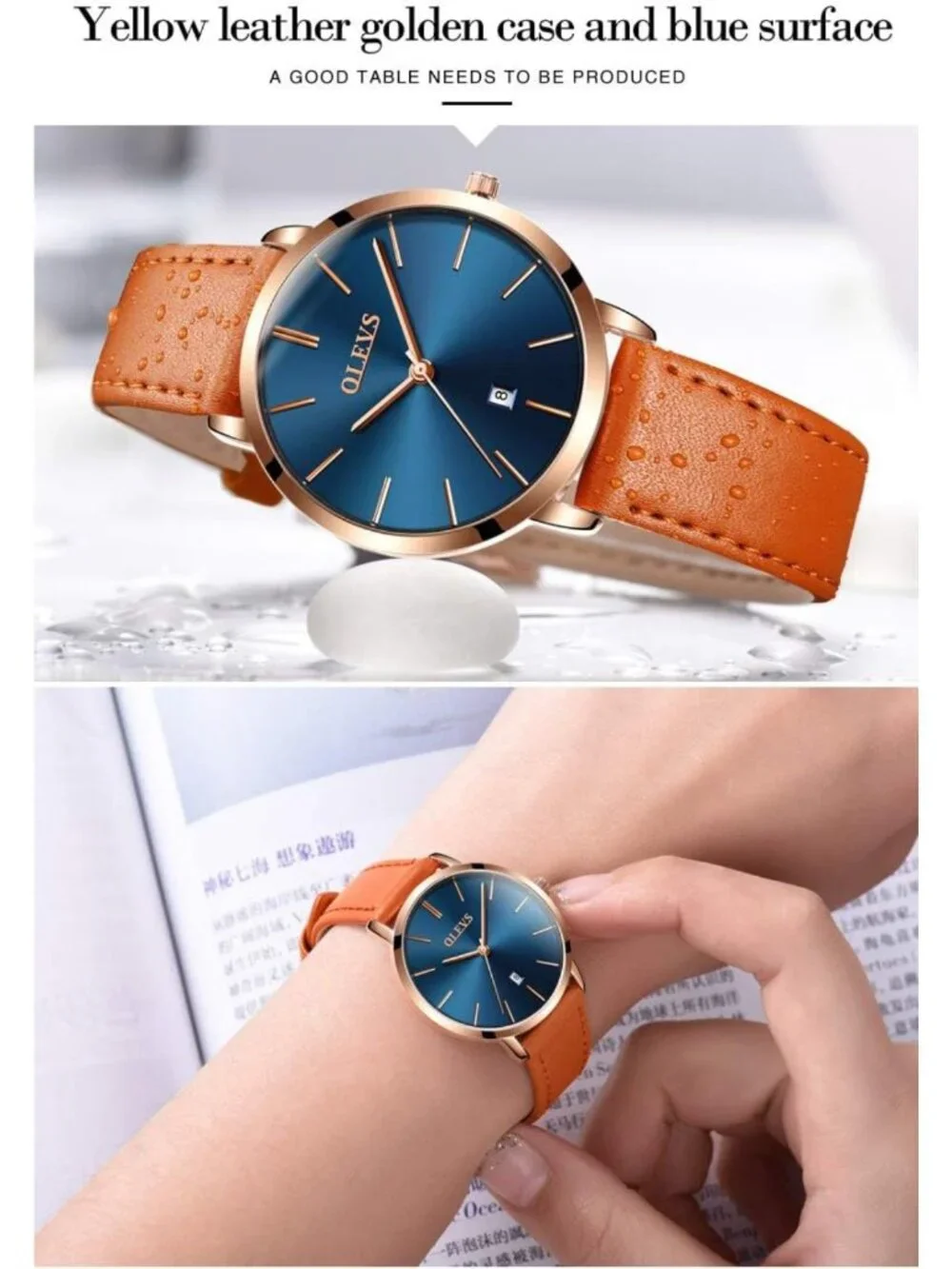 Minimalist White Leather Women's Watch - Waterproof Ultra Thin Analog Dress